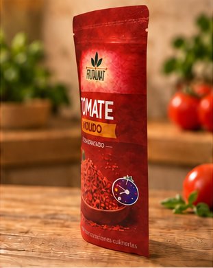 Empaque de tomate deshidratado Frutalnat de perfil